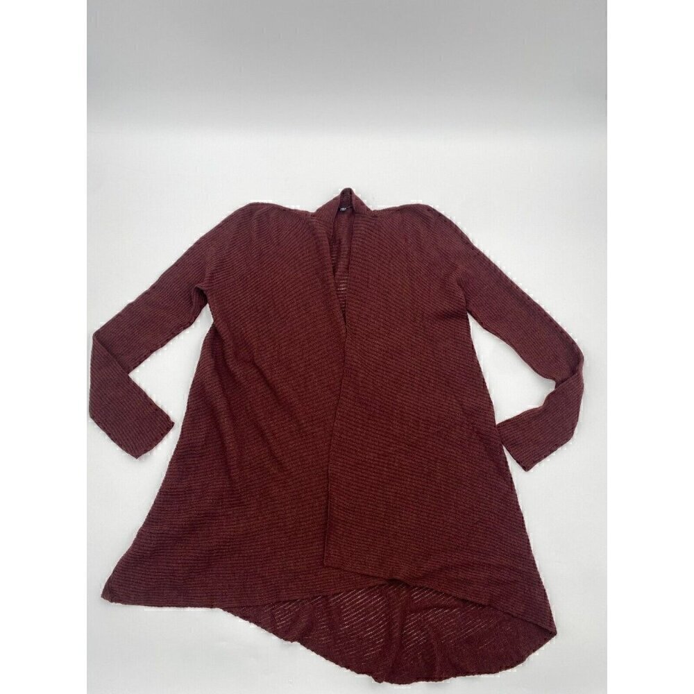 Eileen Fisher Women's Burgundy long Sleeve Cardigan Sweatshirt Size Large